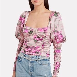 New! For Love & Lemons Palais Floral Top Size Small
